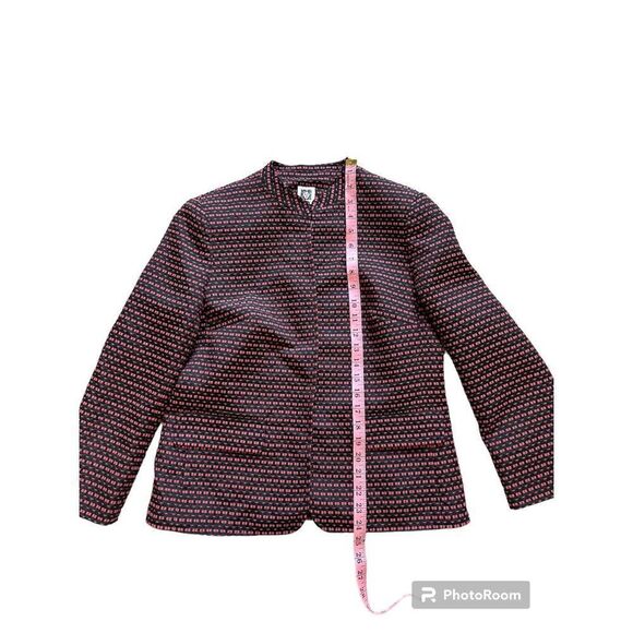 Anne Klein Women’s Black/Cinnamon Mandarin Collar Jacket Size 8 - Picture 12 of 15
